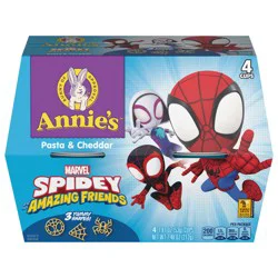 Annie's Marvel Spidey and His Amazing Friends Macaroni and Cheese, Microwavable Pasta and Cheddar, 4 Cups, 7.48 oz
