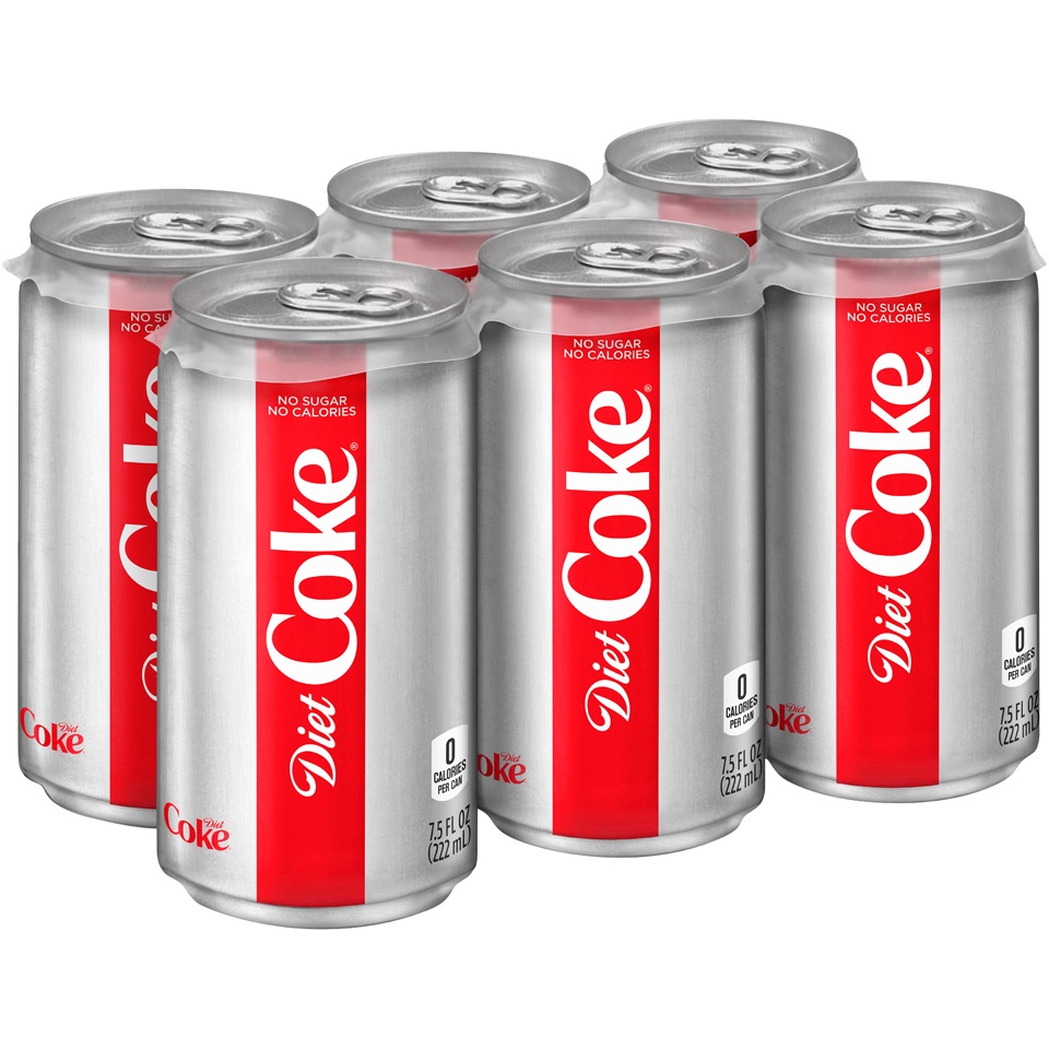 slide 4 of 8, Diet Coke - 6pk/7.5 fl oz Mini-Cans, 6 ct; 7.5 fl oz