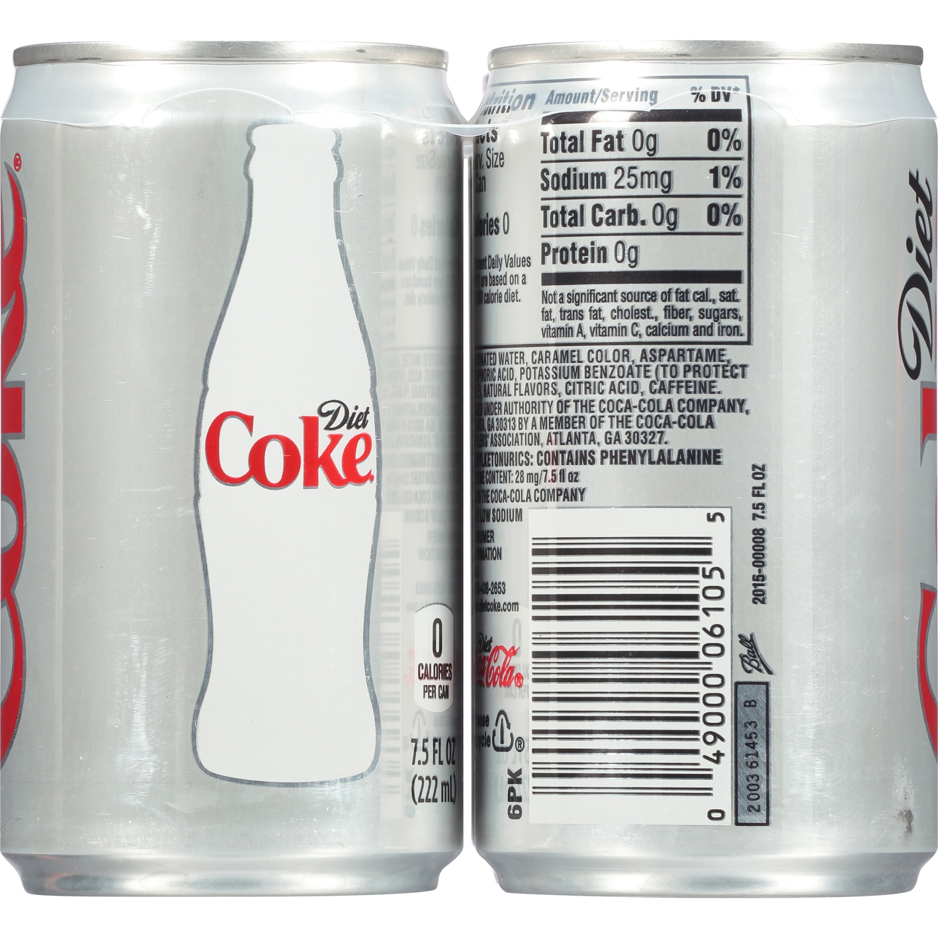 slide 6 of 8, Diet Coke - 6pk/7.5 fl oz Mini-Cans, 6 ct; 7.5 fl oz