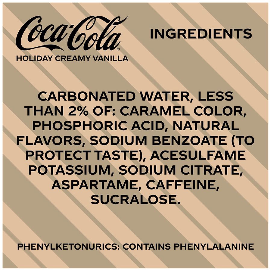 slide 4 of 5, Coca-Cola Zero Sugar Holiday Creamy Vanilla Bottle, 20 fl oz, 20 fl oz