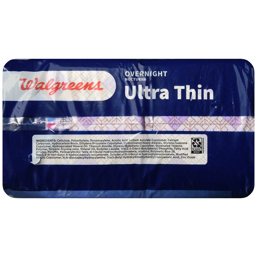 slide 2 of 5, Walgreens Ultra Thin Overnight Pads With Flexi-Wings, 34 ct