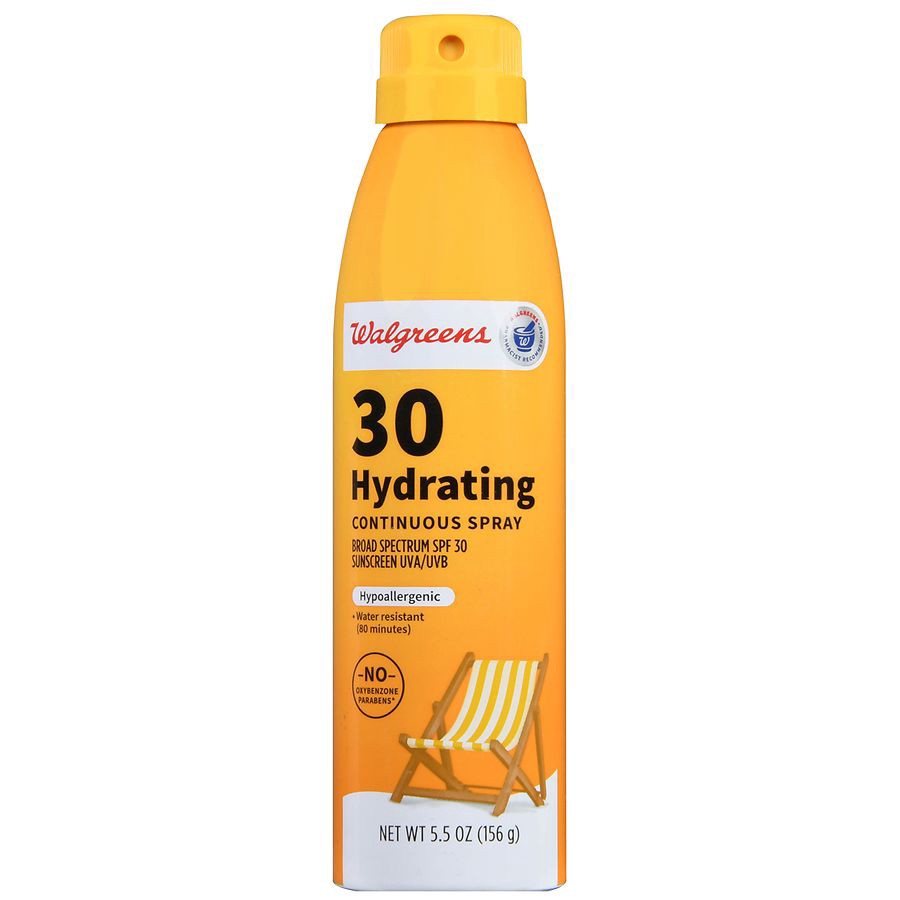 slide 3 of 5, Walgreens SPF 30 Hydrating Sunscreen Continuous Spray, 5.5 oz