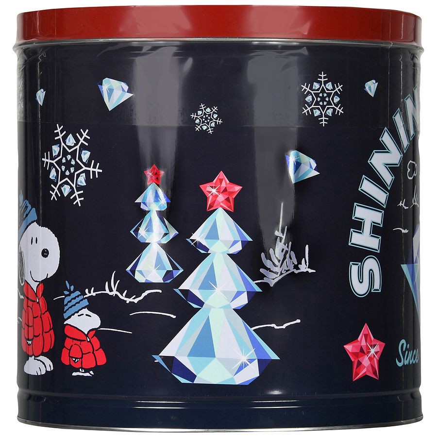 slide 5 of 5, GiftPop Peanuts Merry & Bright Popcorn Tin Assortment White Cheddar, Butter & Caramel - 21 oz, 21 oz