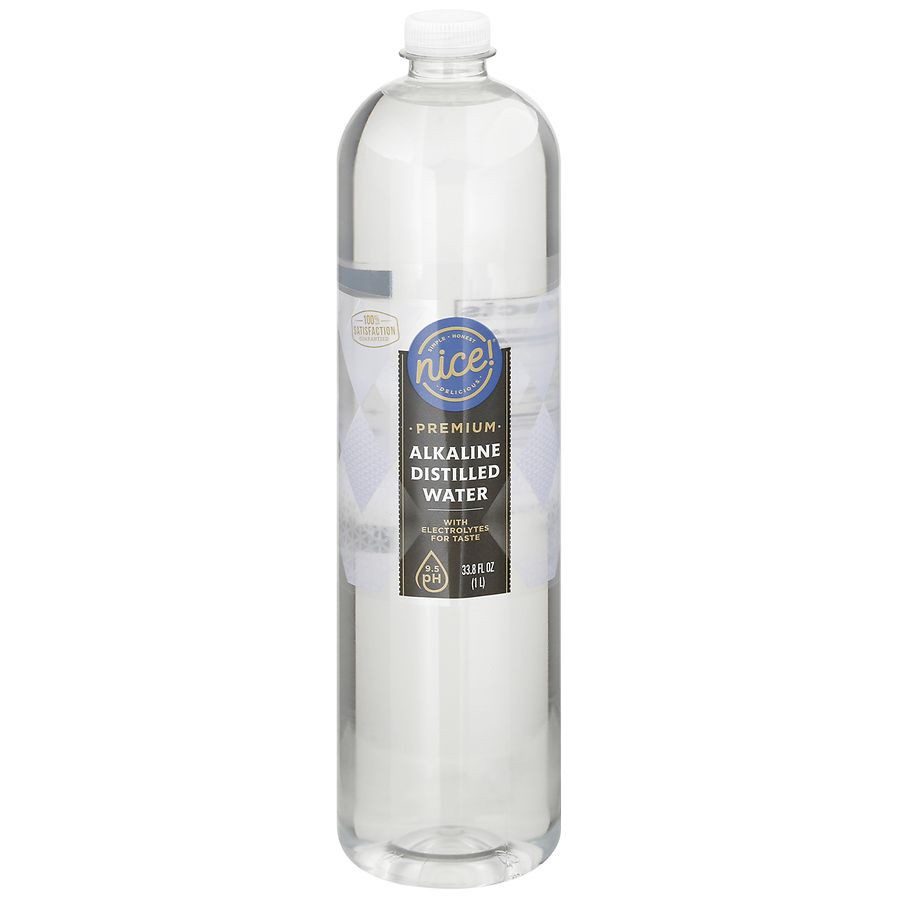 slide 3 of 5, Nice! Premium Alkaline Distilled Water - 33.8 fl oz, 33.8 fl oz