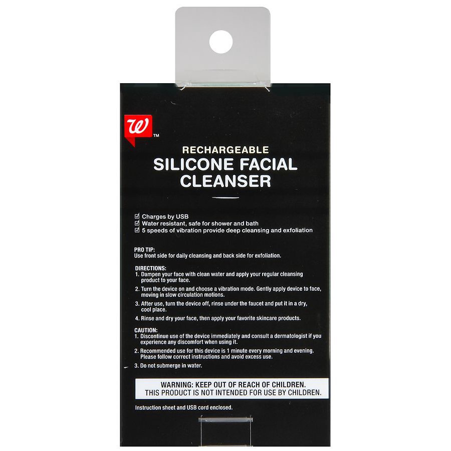 slide 5 of 5, Walgreens Rechargeable Silicone Facial Cleanser, 1 ct