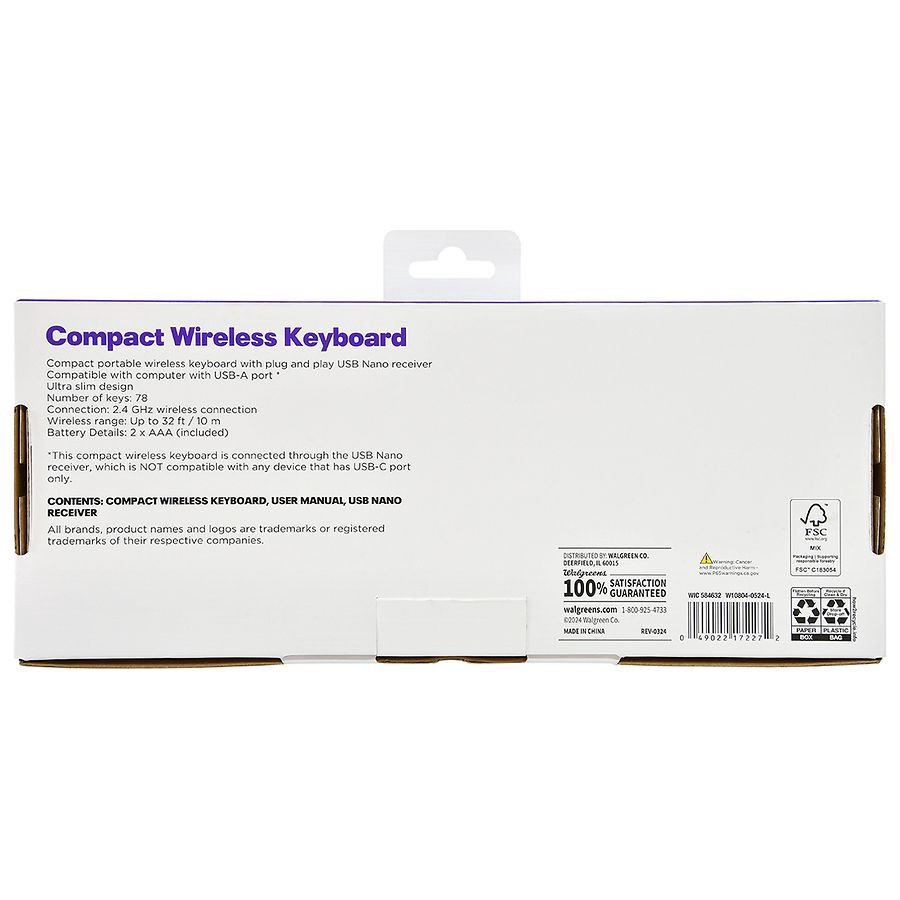 slide 4 of 5, Infinitive Wireless Compact Keyboard, 1 ct