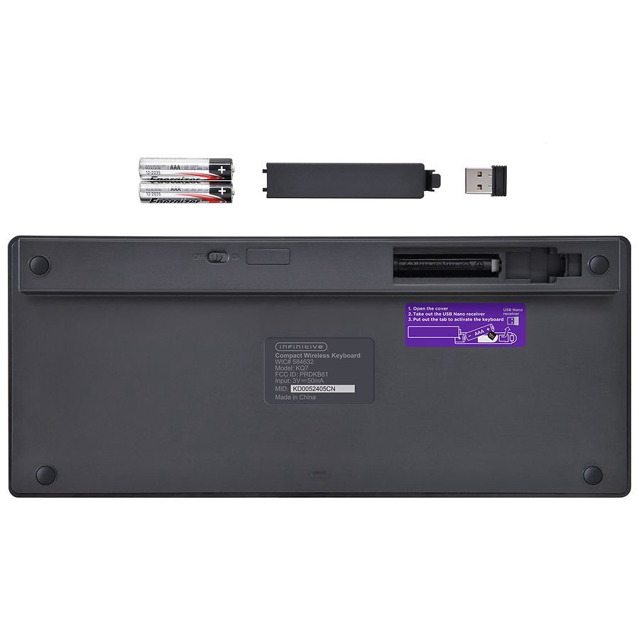 slide 5 of 5, Infinitive Wireless Compact Keyboard, 1 ct