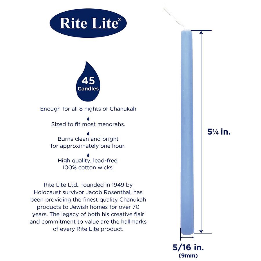 slide 3 of 3, Walgreens Deluxe Chanukah Candles - Assorted, 1 ct