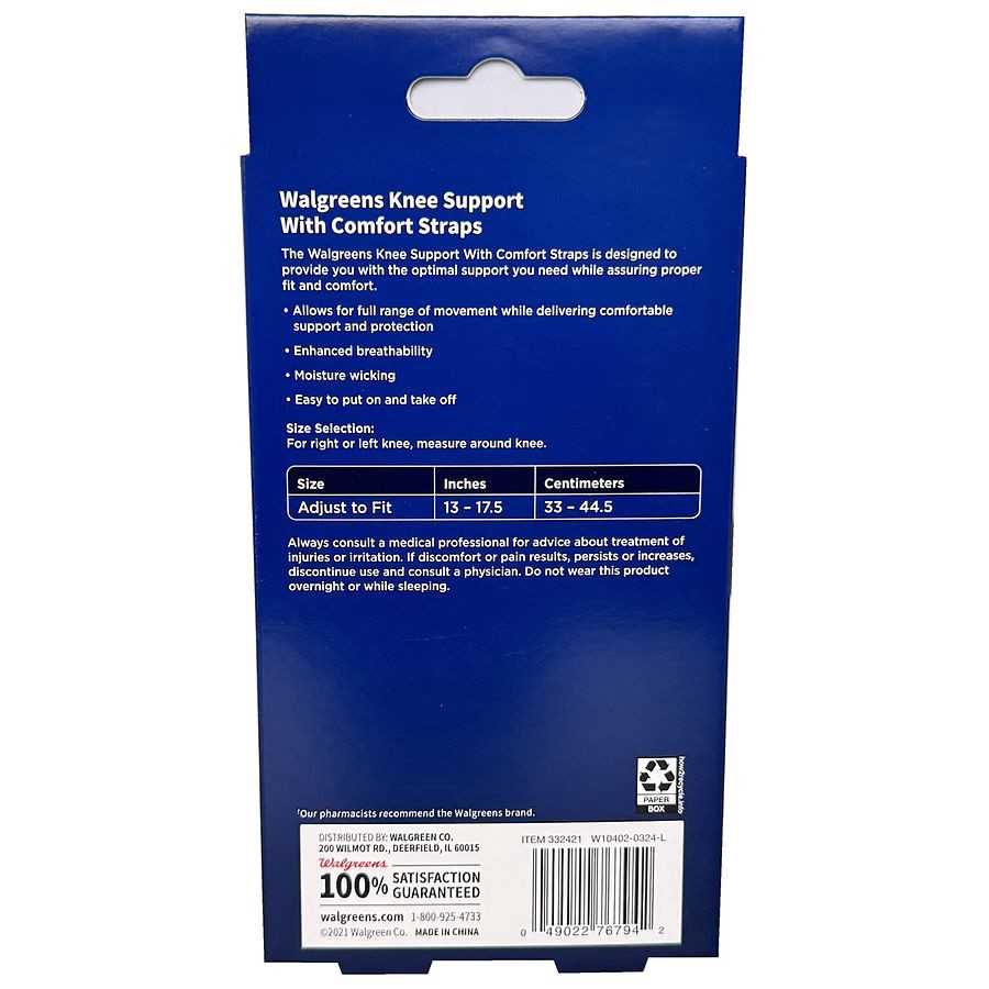 slide 3 of 3, Walgreens Precision Fit Adjustable Knee Support, 1 ct