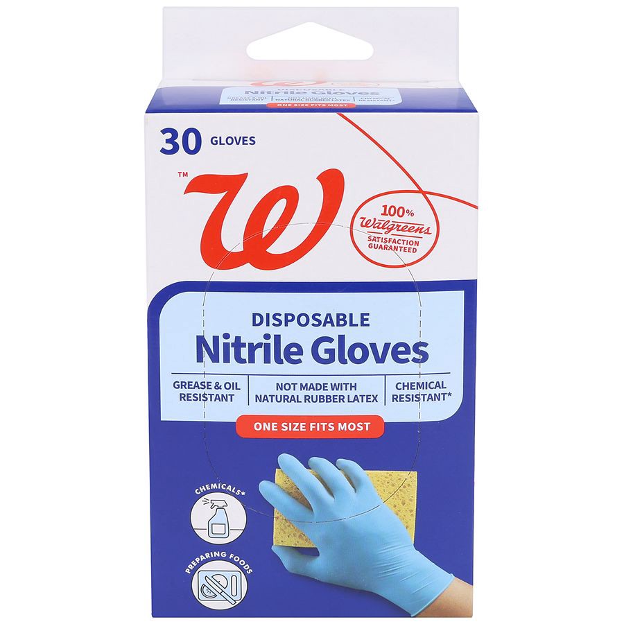 slide 2 of 5, Nice! Disposable Nitrile Gloves One Size Fits Most, 30 ct