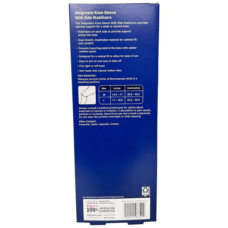 slide 3 of 3, Walgreens Medium Knee Sleeve, 1 ct