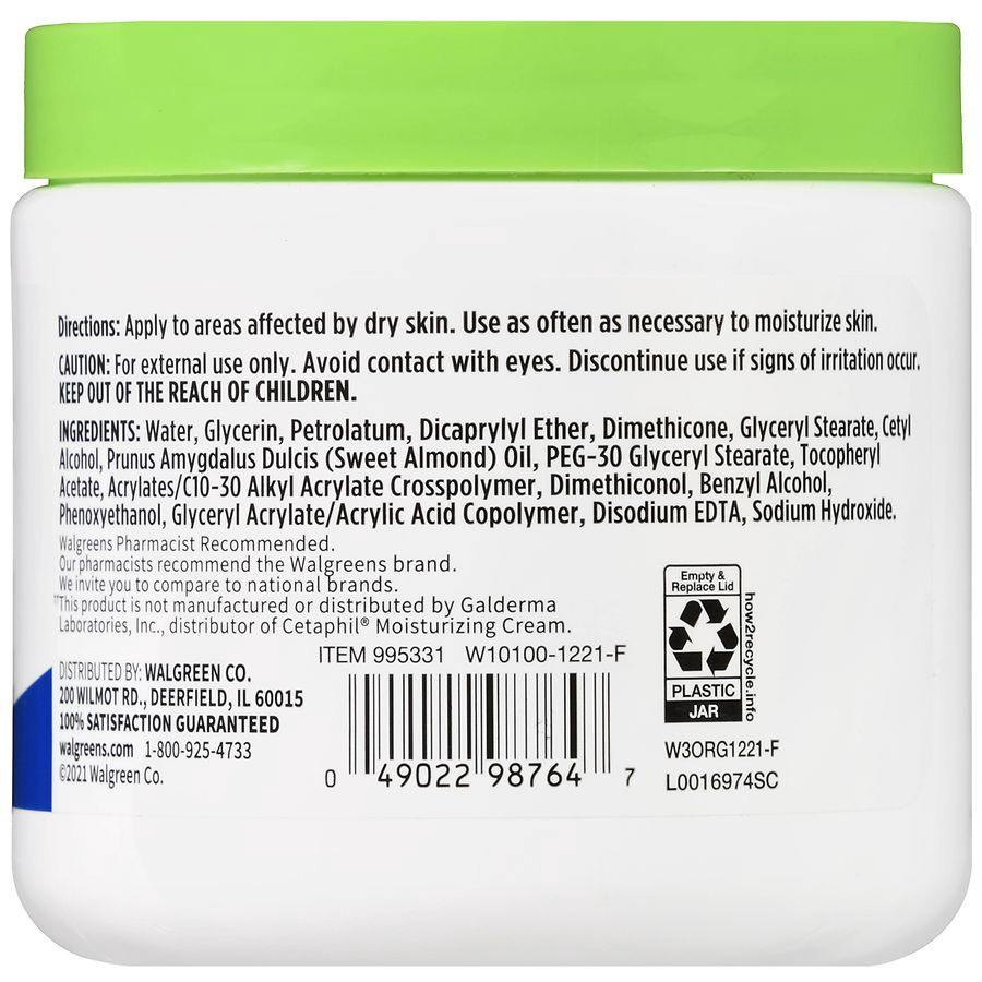 slide 4 of 5, Walgreens Unscented Moisturizing Skin Cream, 16 oz