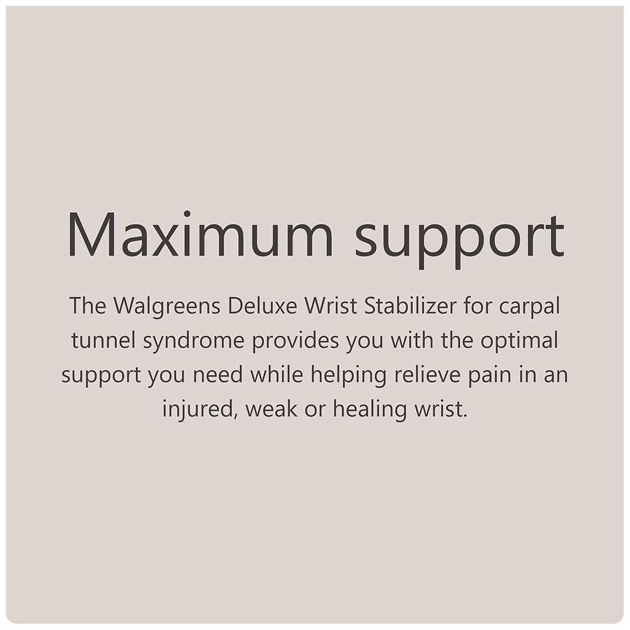 slide 3 of 5, Walgreens Deluxe Carpal Tunnel Wrist Stabilizer, 1 ct