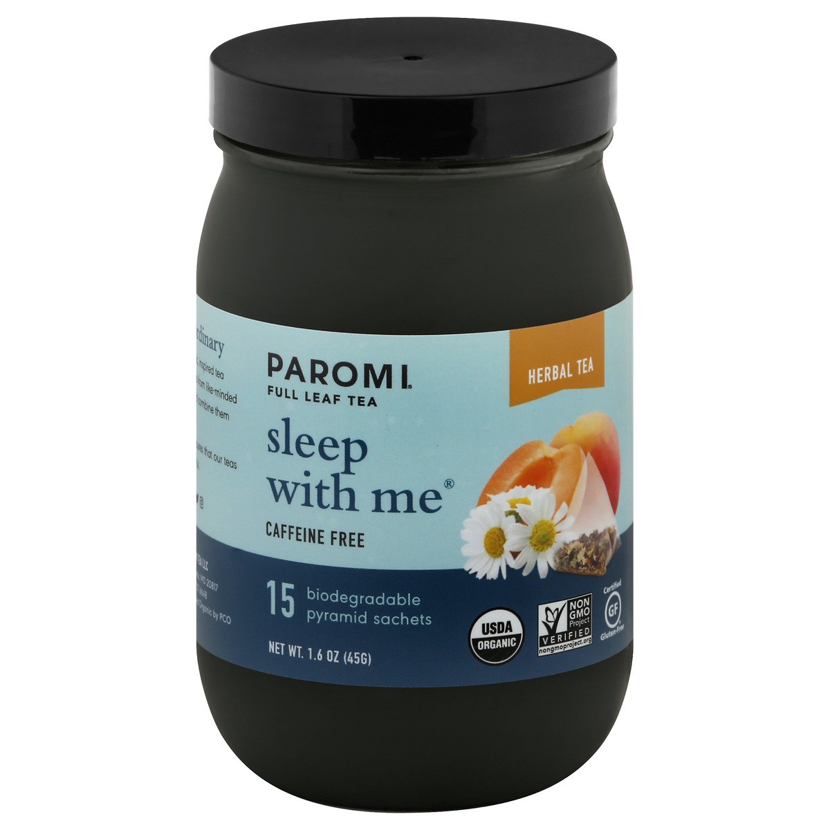 slide 8 of 11, Paromi Sleep with Me Caffeine Free Pyramid Sachets Herbal Tea - 15 ct, 15 ct