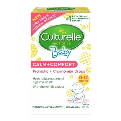 slide 1 of 8, Culturelle Baby Calm + Comfort Probiotic Drops for Colic Reduction for Babies and Infants - 0.29 fl oz, 0.29 fl oz
