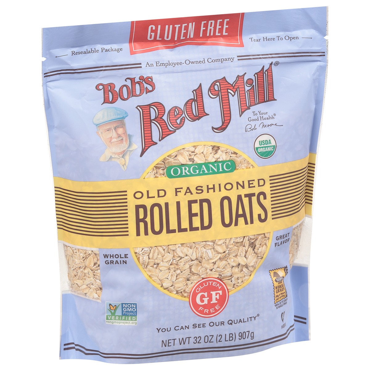 slide 2 of 9, Bob's Red Mill Organic Old Fashioned Rolled Oats 32 oz, 32 oz