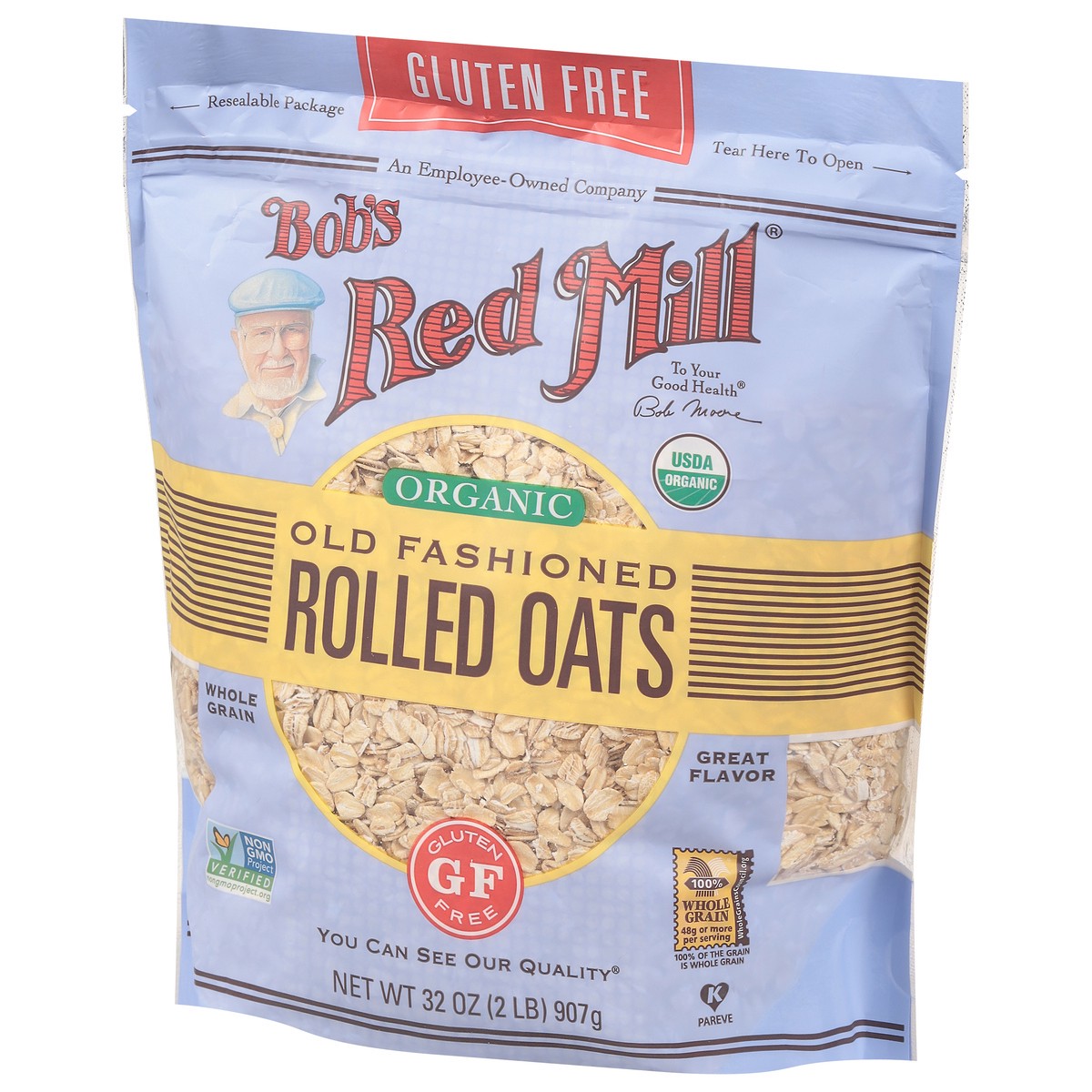 slide 3 of 9, Bob's Red Mill Organic Old Fashioned Rolled Oats 32 oz, 32 oz
