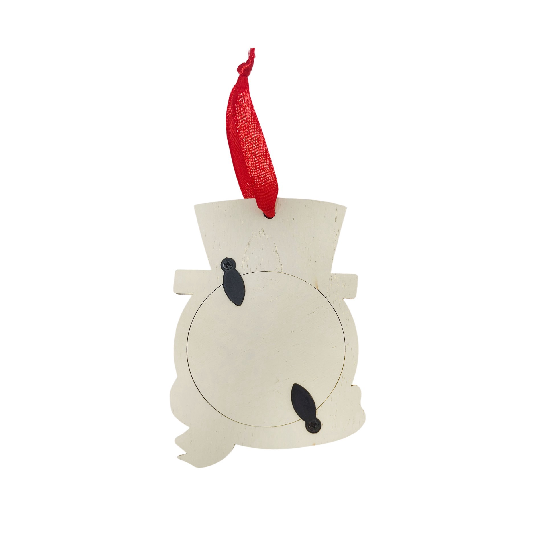 slide 2 of 2, 4" Unfinished Snowman Frame Diy Wood Ornament By Make Market, 2.9 in x 0.24 in x 4.1 in