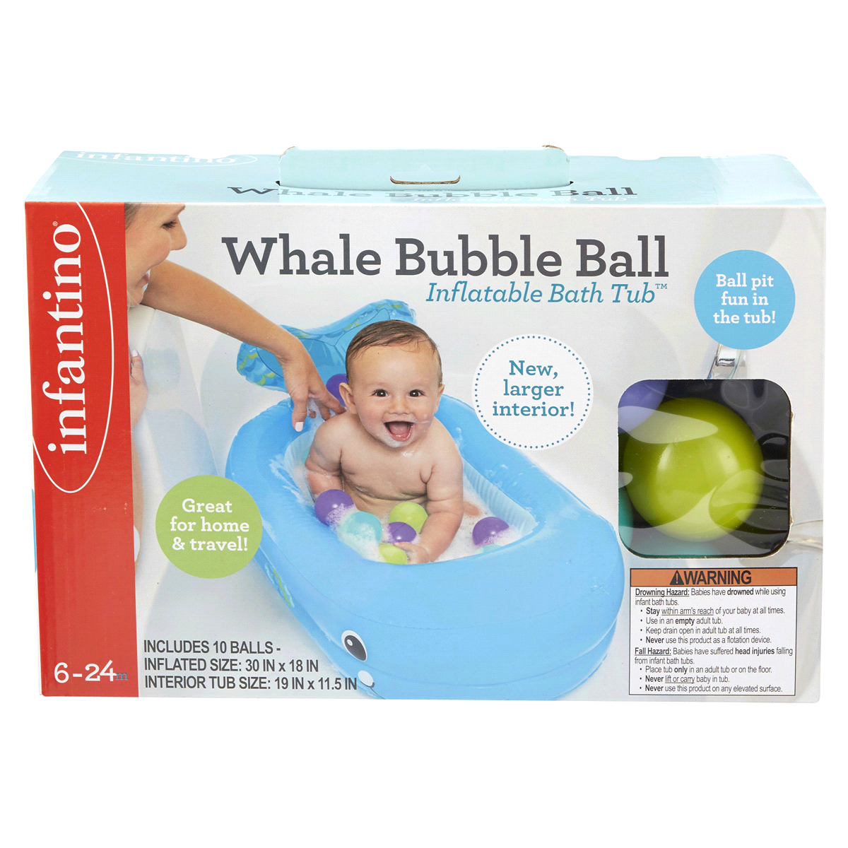 slide 1 of 1, Infantino Inflatable Bath Tub 1 ea, 1 ea