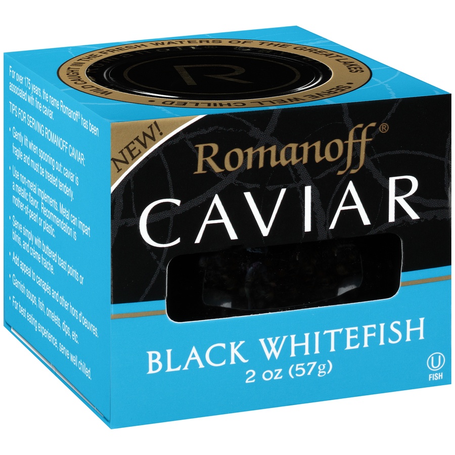 slide 2 of 8, Romanoff Romanoff Black Whitefish Caviar, 2 oz