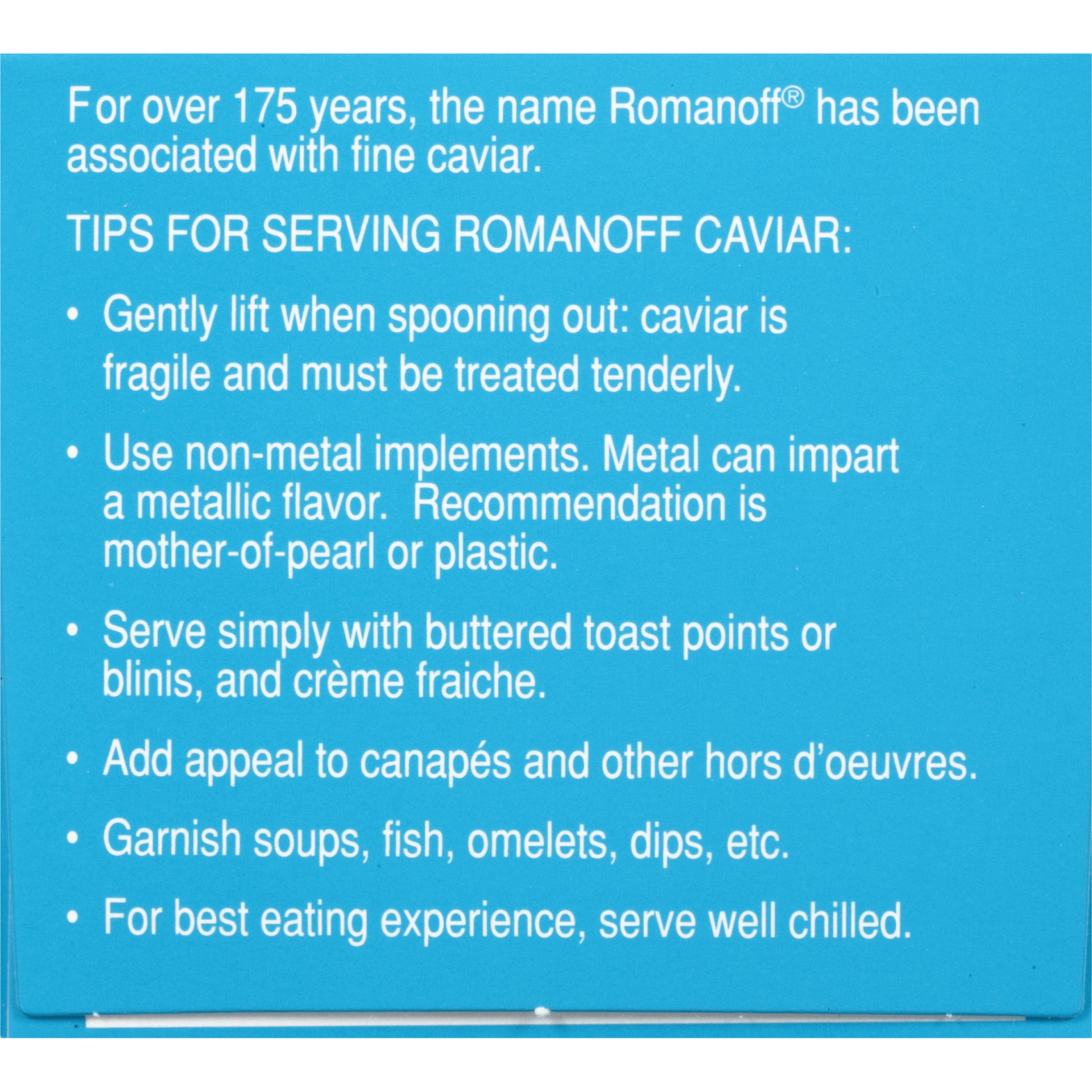 slide 4 of 8, Romanoff Romanoff Black Whitefish Caviar, 2 oz