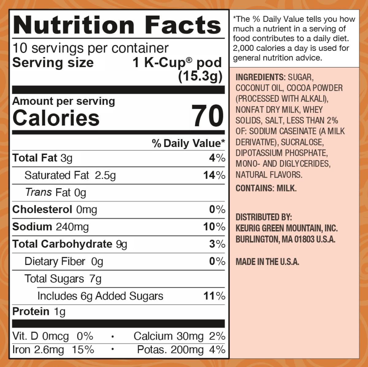 slide 8 of 17, Swiss Miss Pumpkin Spice Hot Cocoa, Single Serve Keurig K-Cup Pods, Hot Cocoa- 10 ct, 10 ct
