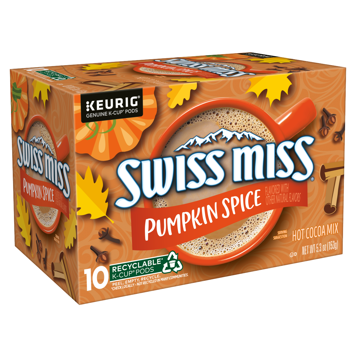 slide 3 of 17, Swiss Miss Pumpkin Spice Hot Cocoa, Single Serve Keurig K-Cup Pods, Hot Cocoa- 10 ct, 10 ct