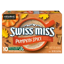 Swiss Miss Pumpkin Spice Hot Cocoa, Single Serve Keurig K-Cup Pods, Hot Cocoa- 10 ct