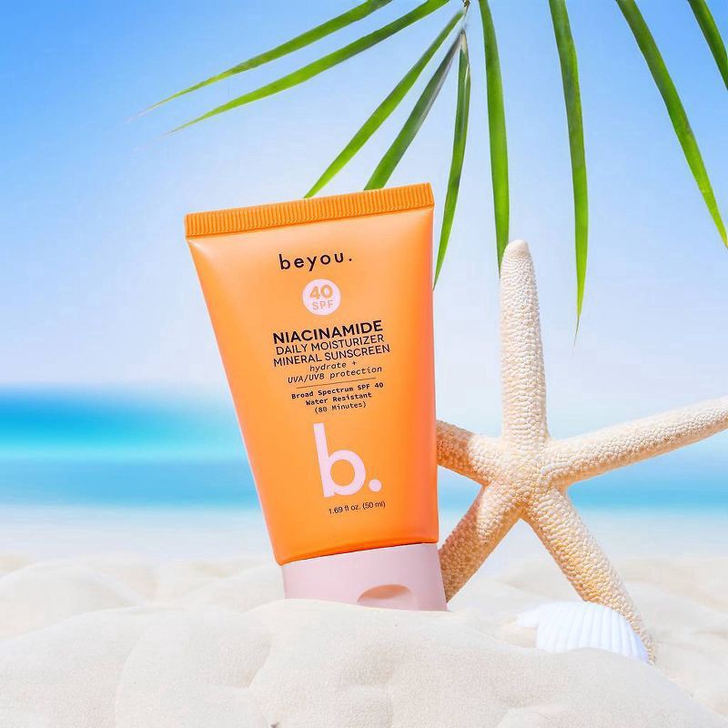 slide 6 of 8, Beyou. Hydrating Niacinamide Daily Moisturizer Mineral Face Sunscreen - SPF 40 - 1.69 fl oz, 1.69 fl oz