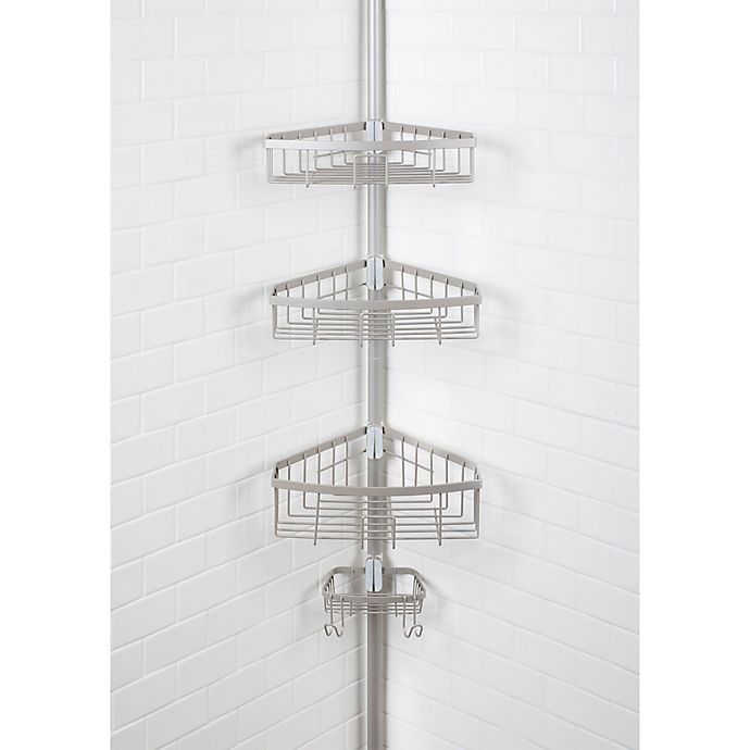 slide 3 of 4, Richards Homewares Steel Tension Corner Shower Caddy - Satin Nickel, 1 ct