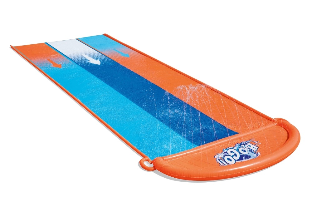 slide 1 of 1, H2Ogo Triple Slide - Orange/Blue, 16 ft