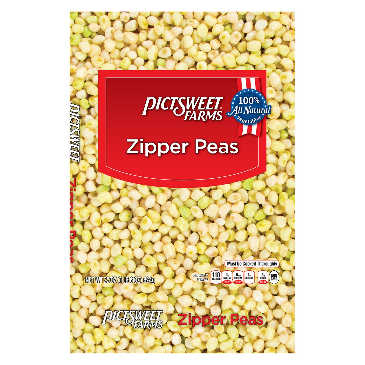 slide 5 of 7, PictSweet Zipper Peas, 22 oz