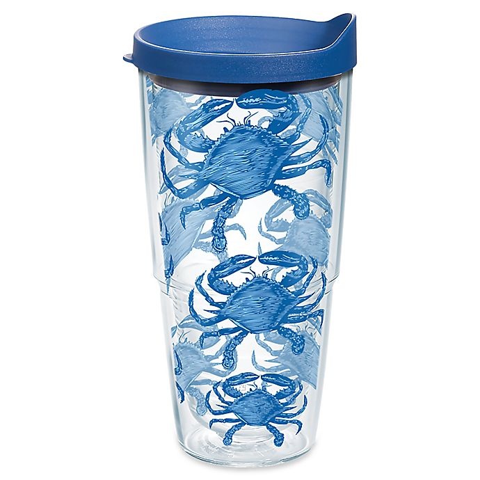 slide 1 of 1, Tervis Whimsy Blue Crab Wrap Tumbler with Lid, 24 oz