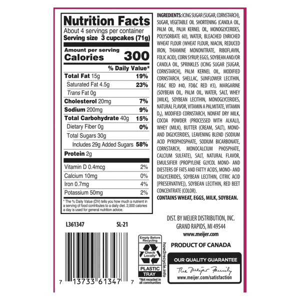 slide 11 of 13, TWO BITE Valentine Cupcakes, 10 oz