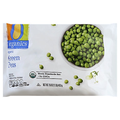 slide 1 of 1, O Organics Organic Peas Green, 16 oz