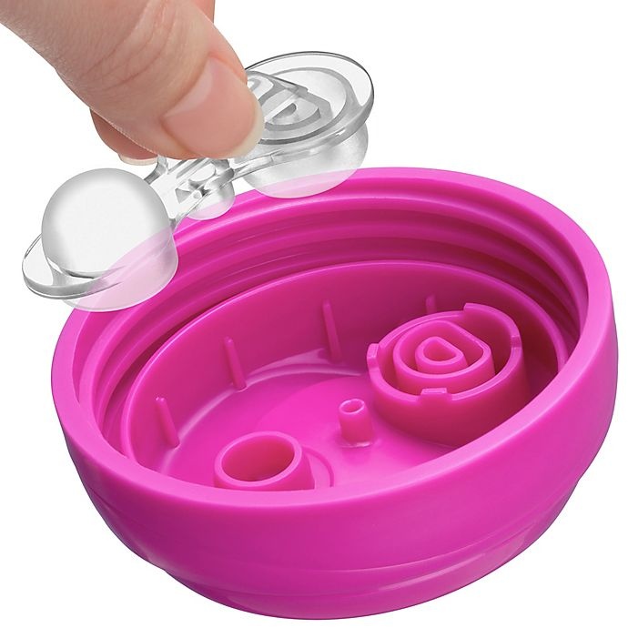 slide 6 of 9, Chicco Glow - the Dark Rim-Spout Trainer Sippy Cup - Pink, 9 oz