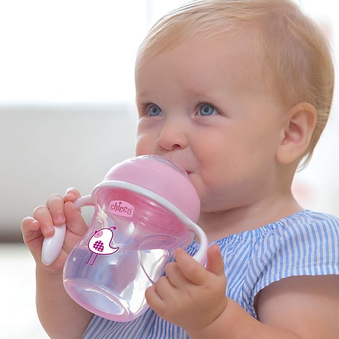 slide 8 of 8, Chicco Silicone Spout Transition Sippy Cup - Pink, 7 oz