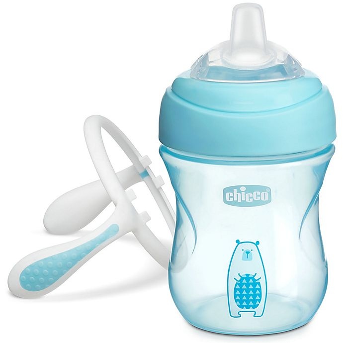 slide 2 of 5, Chicco NaturalFit Soft Silicone Spout Transition Cup - Blue, 7 oz