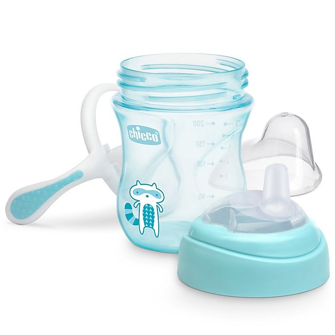 slide 3 of 8, Chicco Silicone Spout Transition Sippy Cup - Blue, 7 oz