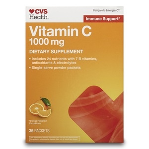 slide 1 of 1, CVS Health Immune Support Vitamin C Fizzy Drink Orange, 36 ct; 1000 mg