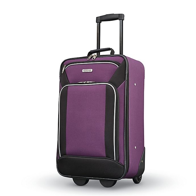 slide 2 of 7, American Tourister Fieldbrook XLT Luggage Set - Purple/Black, 3 ct