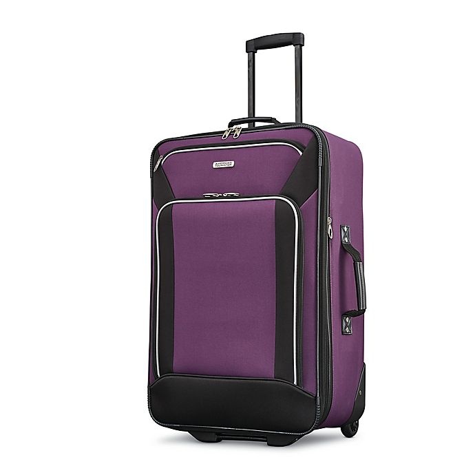 slide 3 of 7, American Tourister Fieldbrook XLT Luggage Set - Purple/Black, 3 ct