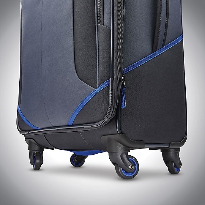 slide 7 of 8, American Tourister Rematch Spinner Carry On Luggage - Blue/Black, 20 in