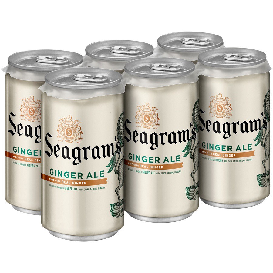 slide 6 of 16, Seagram's Ginger Ale Mini Cans, 6 ct; 7.5 fl oz