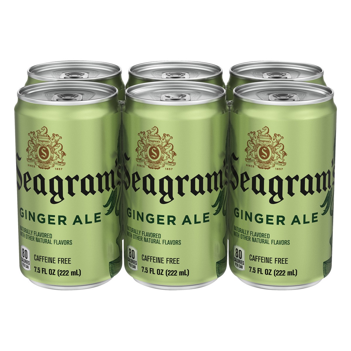 slide 1 of 16, Seagram's Ginger Ale Mini Cans, 6 ct; 7.5 fl oz
