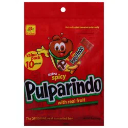 Pulparindo Extra Spicy Tamarind Bar Value Pack 10 Each
