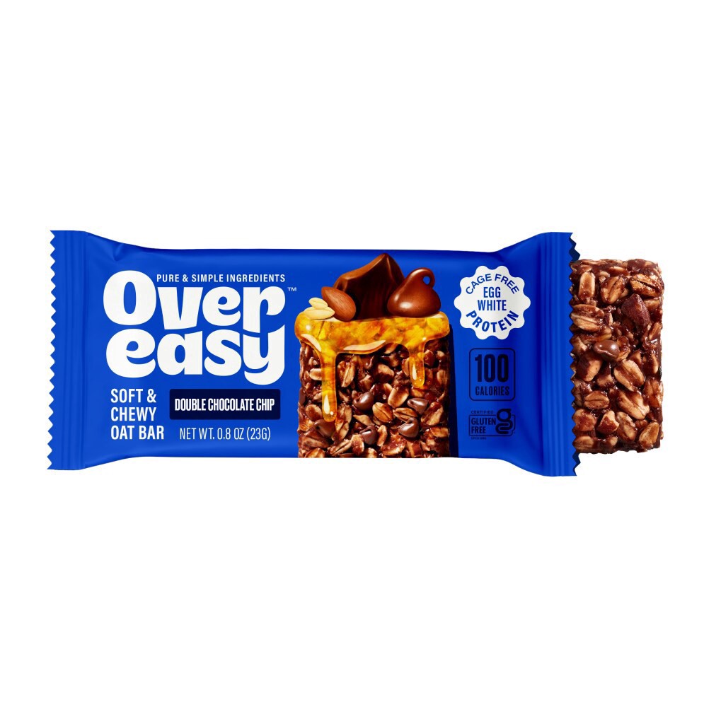 slide 2 of 5, Over Easy Double Chocolate Chip Soft & Chewy Oat Bar, 5 ct
