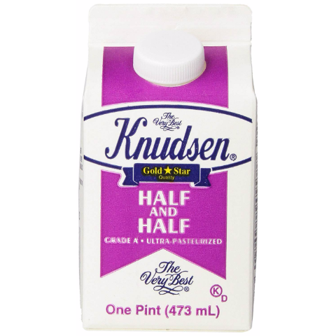 slide 1 of 1, Knudsen Half & Half, 1 pint