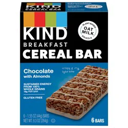 KIND Breakfast Gluten Free Chocolate with Almonds Cereal Bars