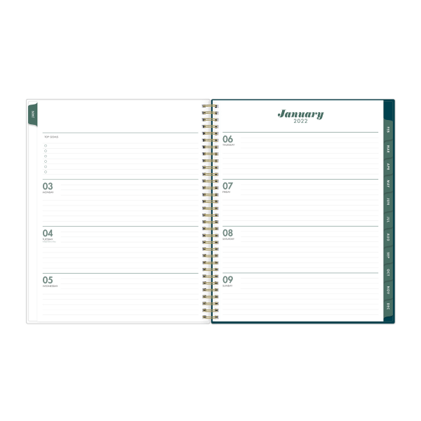 slide 2 of 6, Blue Sky Brit + Co Cyo Weekly/Monthly Planner, 8-1/2'' X 11'', Brushed Dots Blue, January To December 2022, 136009, 1 ct